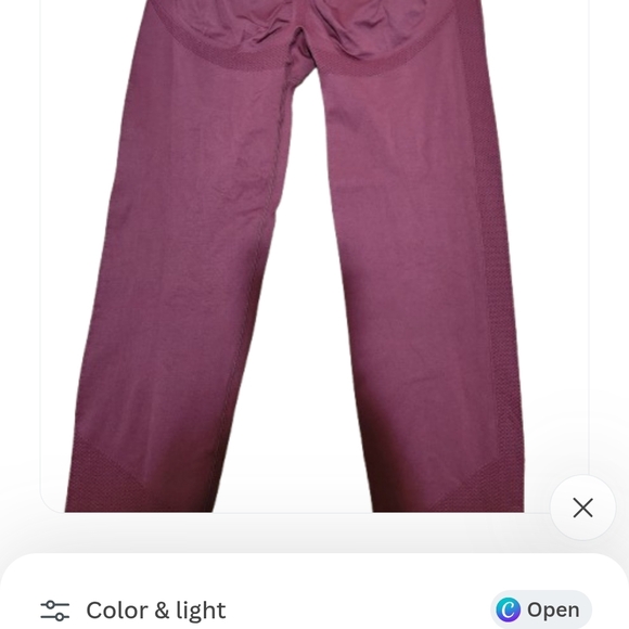 Burgundy Scrunch Butt Leggings - Picture 7 of 9